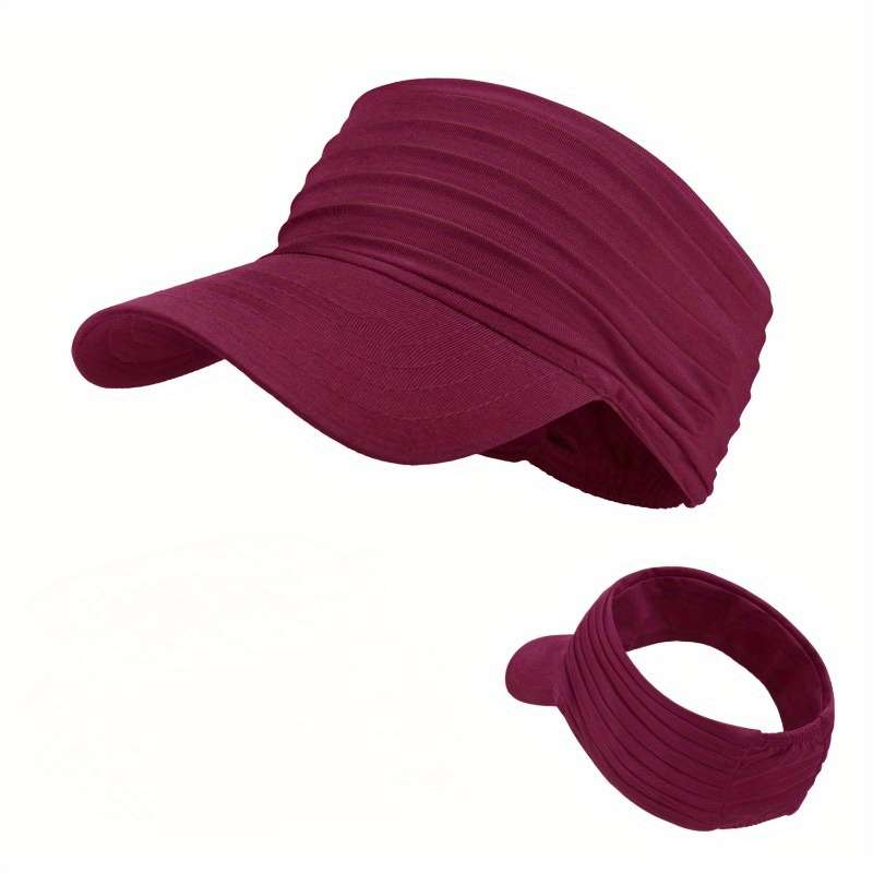 1pc Stylish Unisex Quick-Dry Visor Hat for Spring Summer Breathable Moisture-Wicking Running C