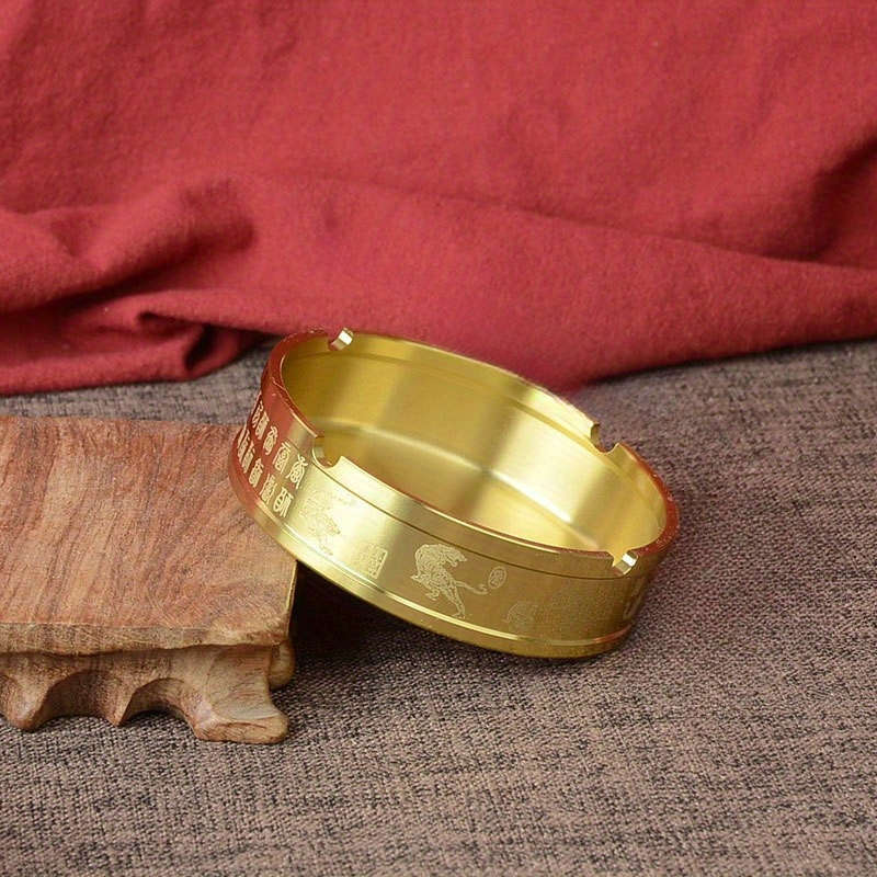 1pc Creative ashtrays blessing characters and tigers brass crafts ashtrays office decoration