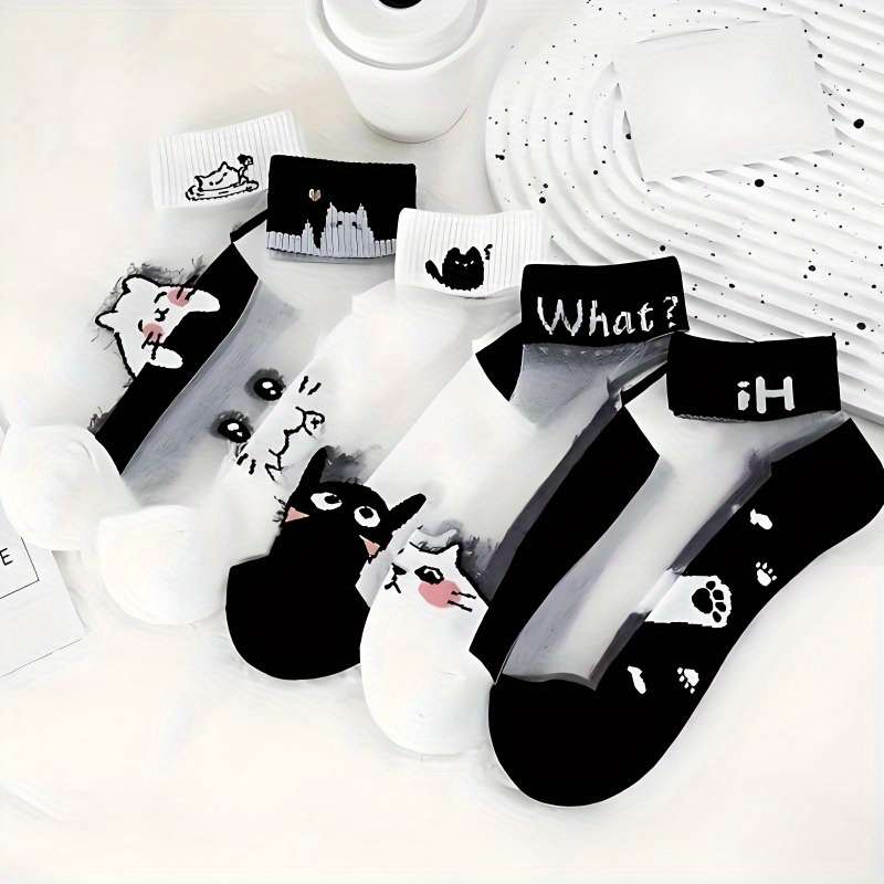 5 Pairs Mixed Color One Size High Elastic Socks