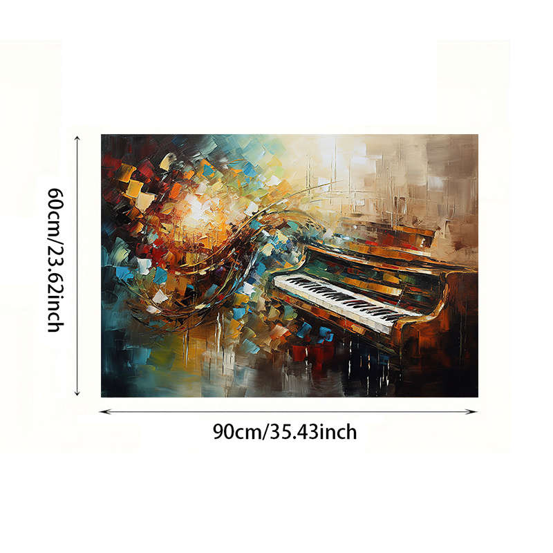 1pc  Modern Abstract Piano Wall Art  Modern Abstract Piano Wall Art Frameless Colorful Can