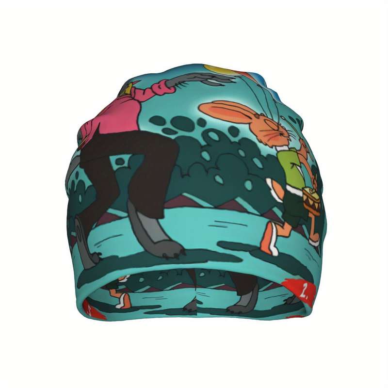1pc BIIHUDU Men'S Wolf Rabbit Beanie Caps Polyester 95% Elastane 5% Funky Fashion Knitting for