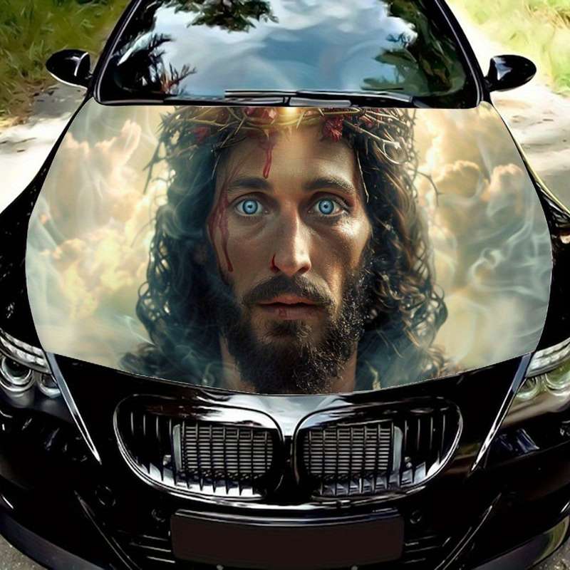 1pc Black Jesus Christian Themed Stickers