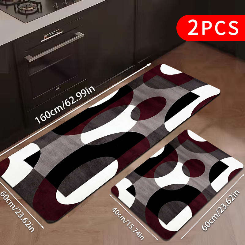 1Pc Flannel 40x60cm And 60x160cm 2 piece Set Floor Mat