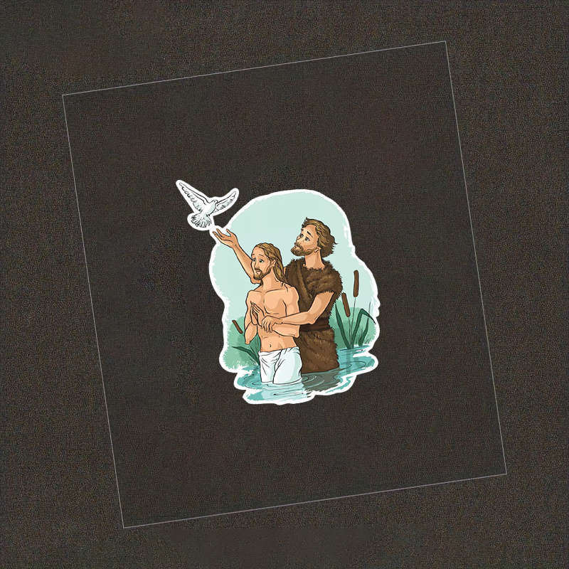 2pcs Jesus Christian Themed Stickers