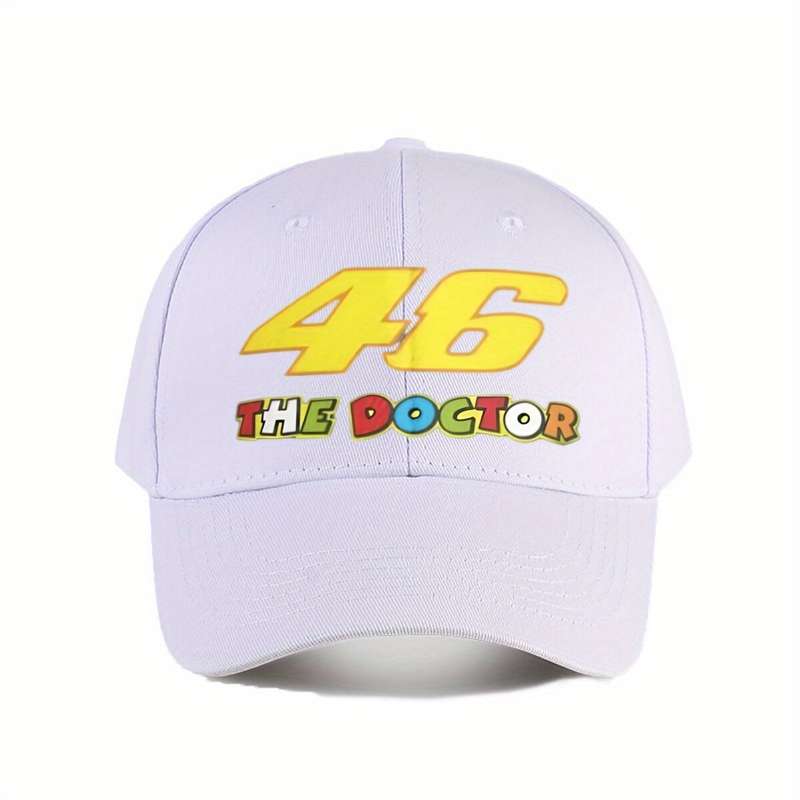 1pc Lucky 46 The Doctor Tie Dye Baseball Cap Lightweight Polyester Sports Dad Hat with Slight Stre