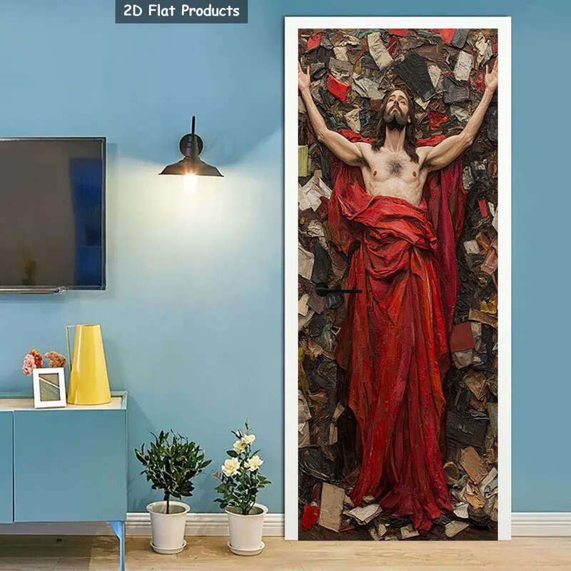 1pc 95.0x214.88cm Jesus Christian Themed Stickers