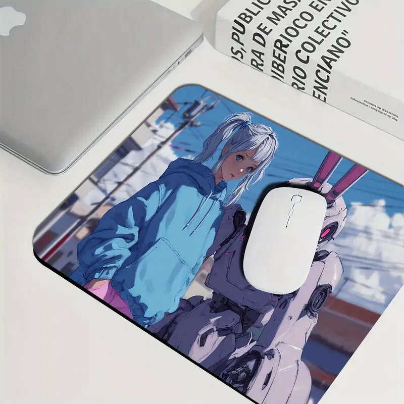 1pc 21x26cm Anime Mouse Pad Desk Mat Waterproof Stain-Resistant Non-Slip Surface