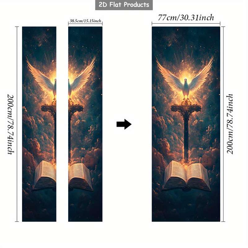 1pc 95.0x209.8cm Jesus Christian Themed Stickers