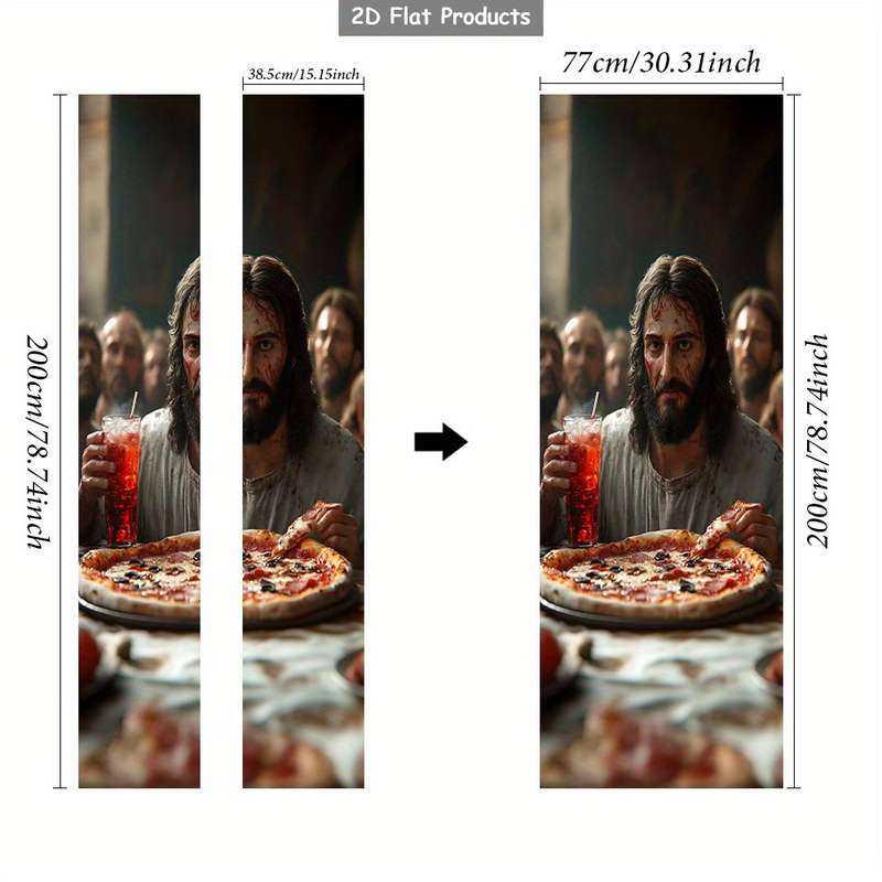 1pc 95.0x214.88cm Jesus Christian Themed Stickers