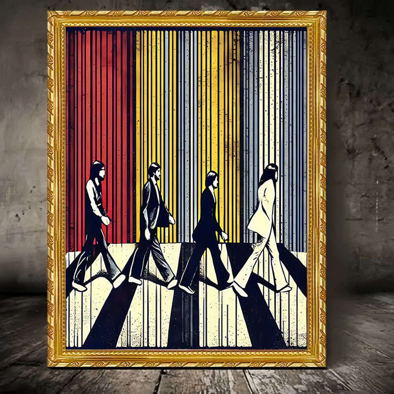 1pc  Unframed Canvas Print Beatles-Inspired Music-Themed Wall Art 30.48cm x 40.64cm Vibrant