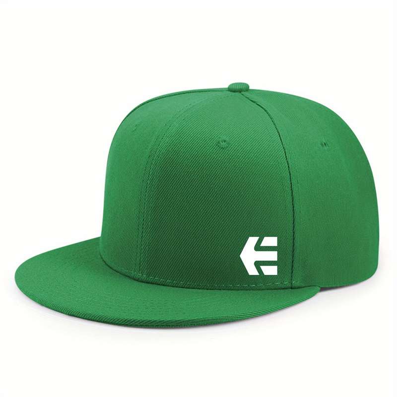 1pc Adjustable Snapback Baseball Cap Lightweight Sun-Protective Polyester with Stylish Flat Brim