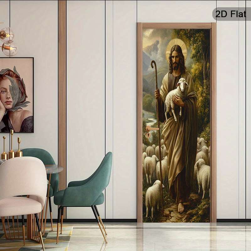 1pc 30.3x78.7 inches   77x200 cm   Jesus Christian Themed Stickers