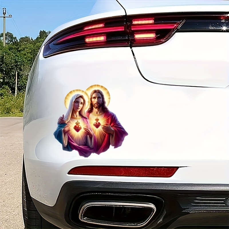 1pc 12.98cm x 11.99cm Jesus Christian Themed Stickers