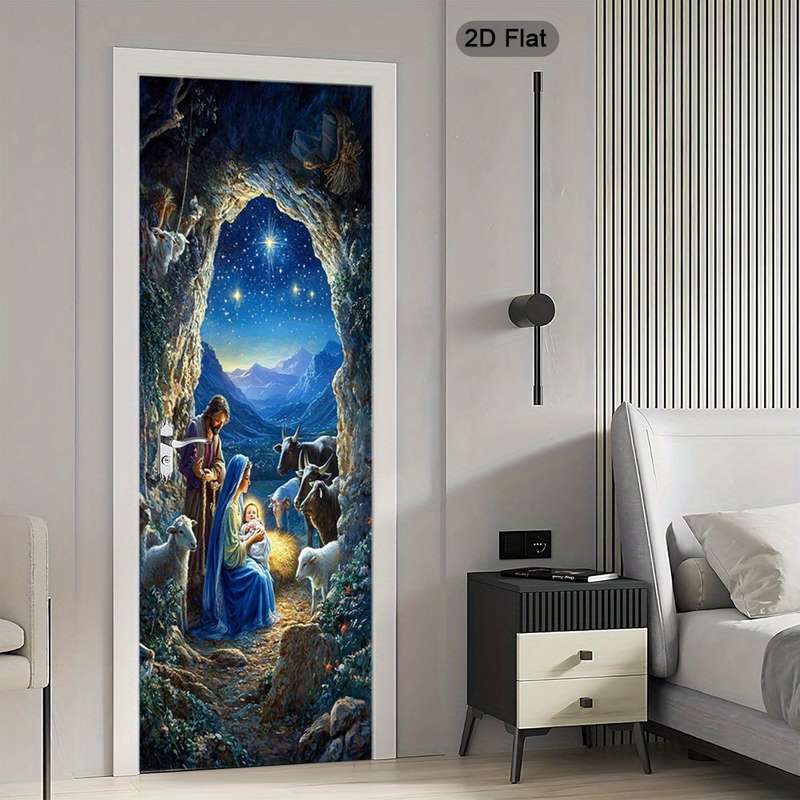 1pc 30.3x78.7 inches   77x200 cm   Jesus Christian Themed Stickers