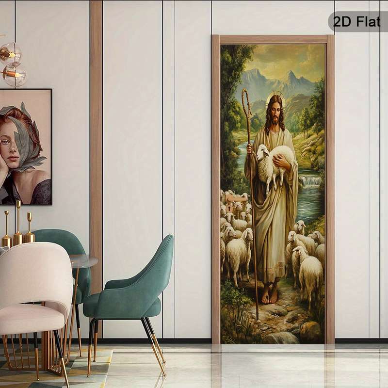 1pc 30.3x78.7 inches   77x200 cm   Jesus Christian Themed Stickers