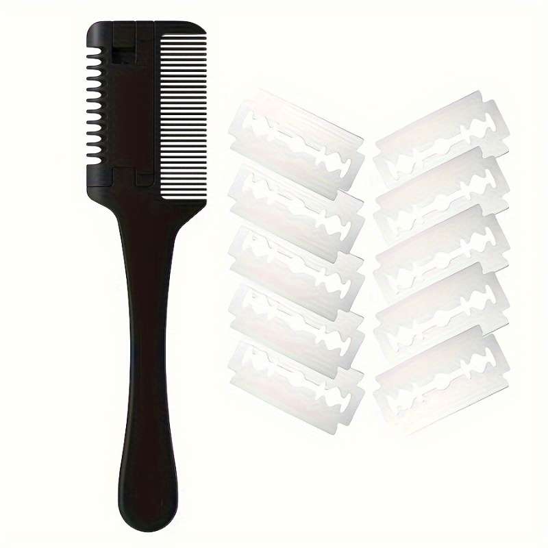 1pc Black Size 1 Comb Add 10 BladesPet Comb