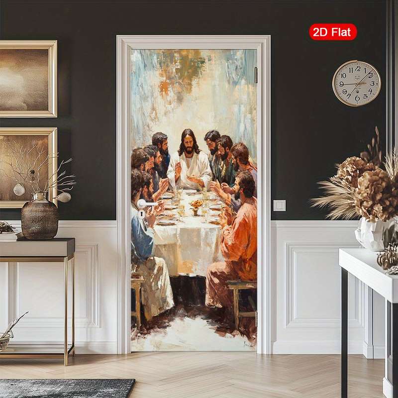 1pc 30.3x78.7 inches   77x200 cm   Jesus Christian Themed Stickers