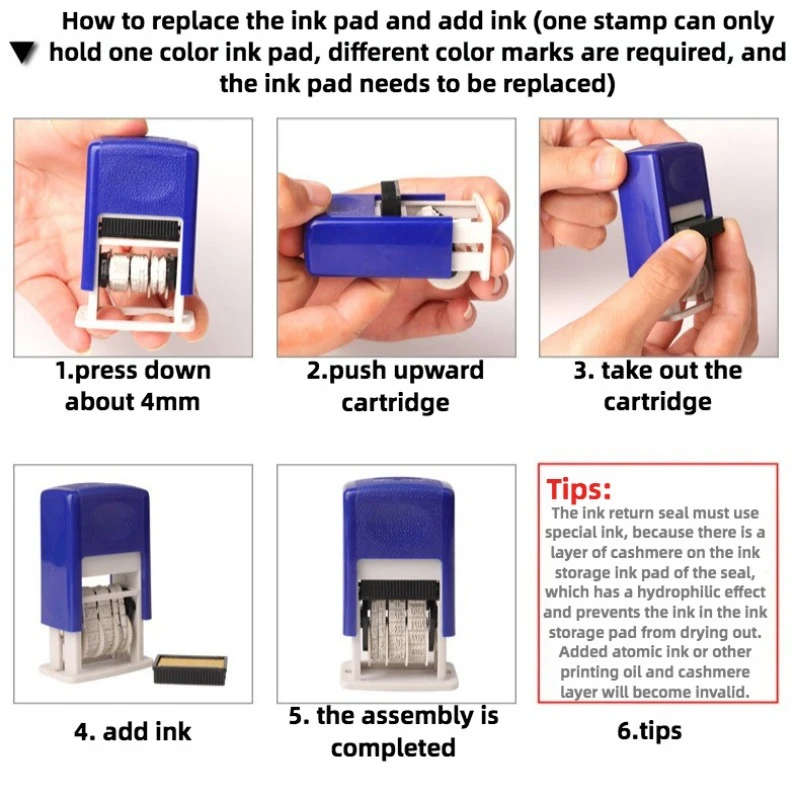 1pc Adjustable Date Stamp Used For Hand Account  Gifts Etc This Product Does Not Come With Ink