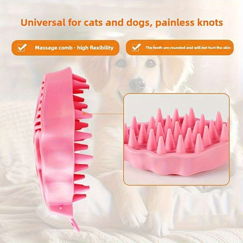 1pc Pink opp packaging Pet Comb