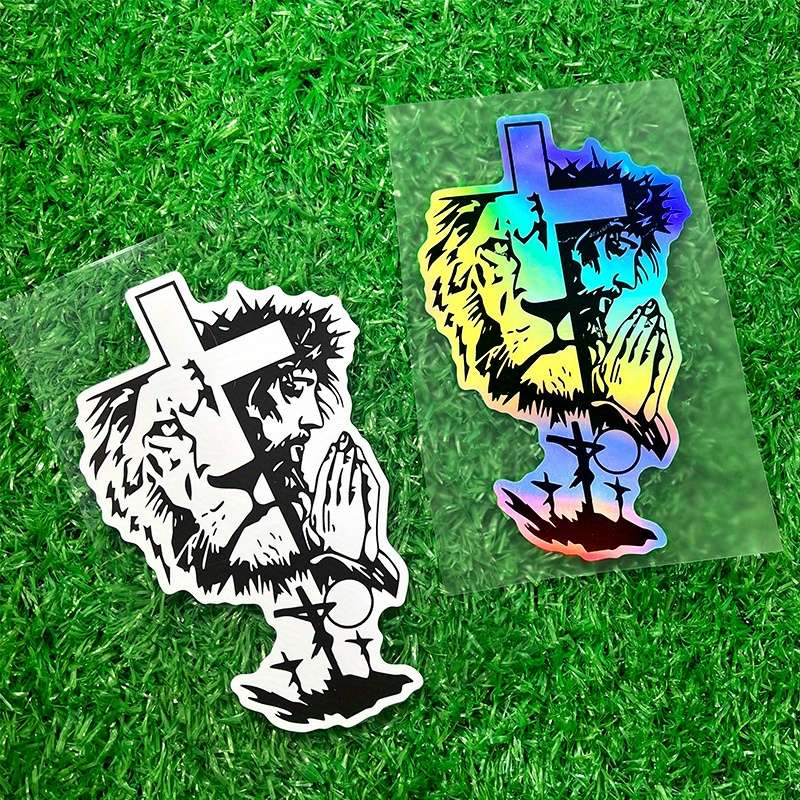 2pcs  Jesus Christian Themed Stickers