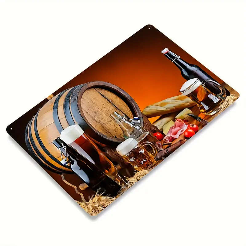 1pc 2D Wine Champagne Iron Signage Novelty And Interesting Vintage Decorative Plaque Home Decor Bath