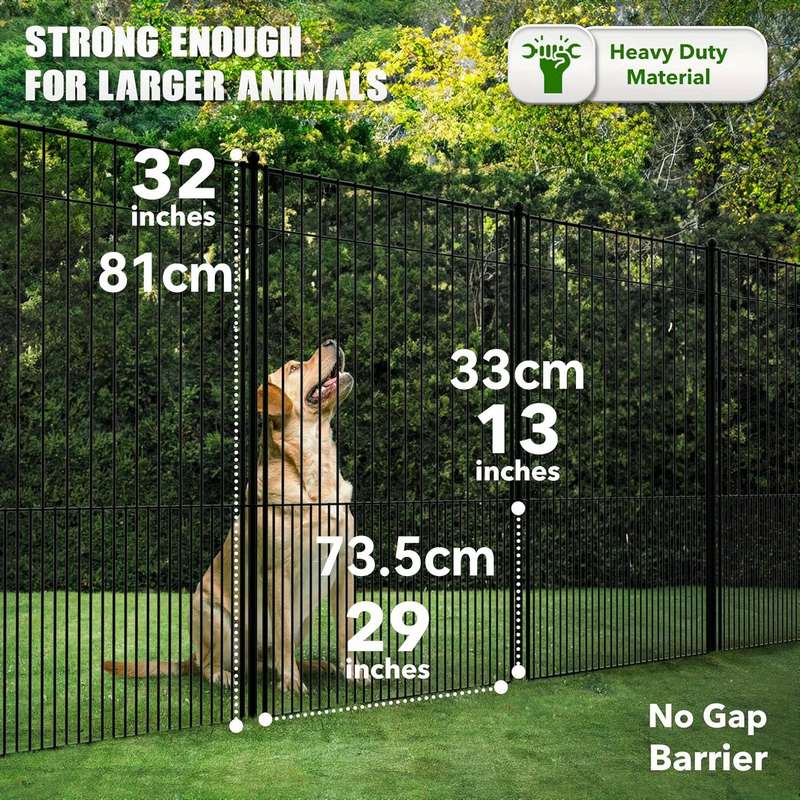 1pc Black size 73.66cm L x 81.28cmH (10 Panels)Pet Cage