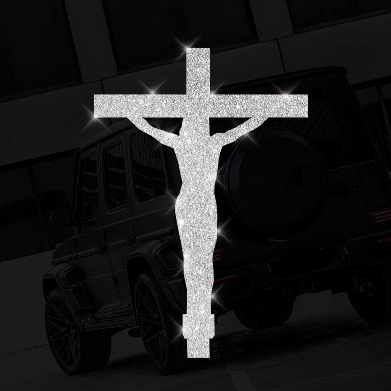 1pc  silvery  Jesus Christian Themed Stickers