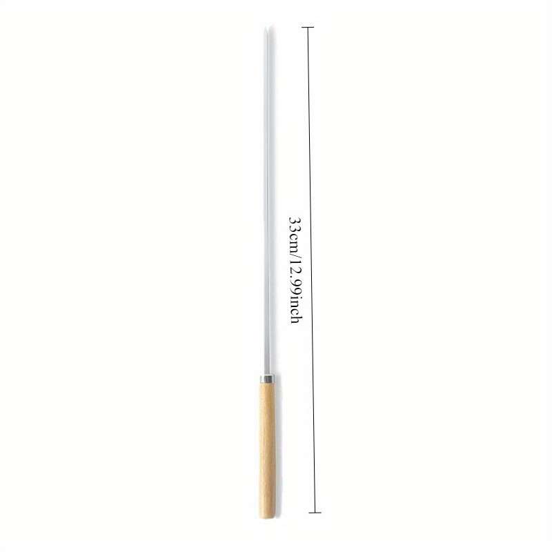 25pcs of stainless steel wood handle barbecue sticks 3.96 meter is very suitable