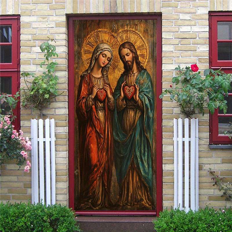 1pc 95.0x209.8cm Jesus Christian Themed Stickers