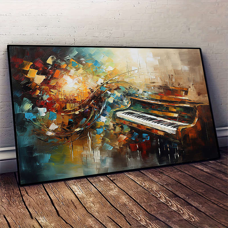 1pc  Modern Abstract Piano Wall Art  Modern Abstract Piano Wall Art Frameless Colorful Can
