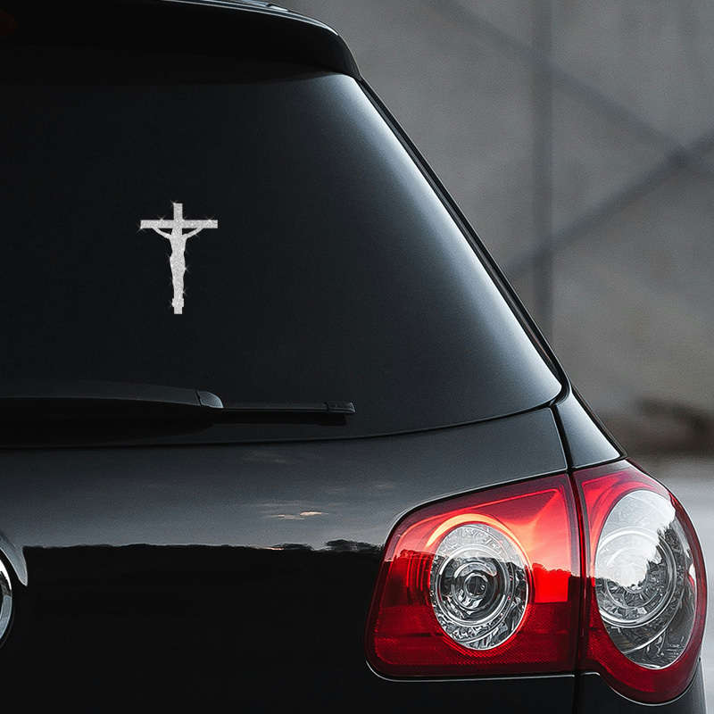 1pc  silvery  Jesus Christian Themed Stickers