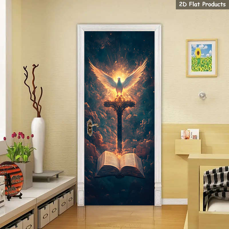1pc 95.0x209.8cm Jesus Christian Themed Stickers