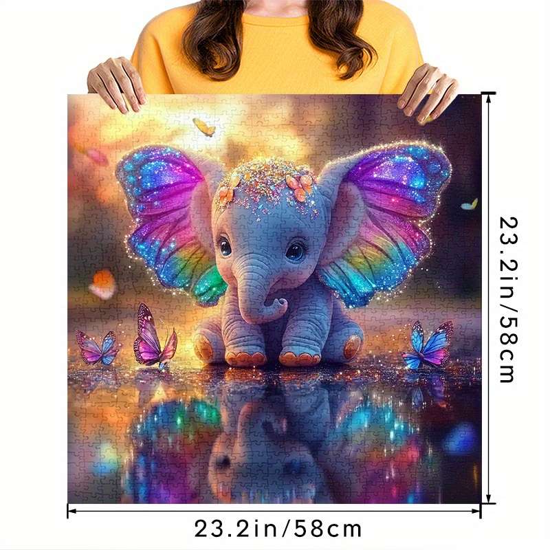 1000pcs Large Paper Jigsaw Puzzle Senior Level White Color Rectangle Shape Water-