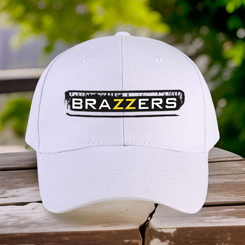 1pc Brazzers Embroidered Trucker Hat 100% Polyester Adjustable Sun Cap Hand Washable Woven