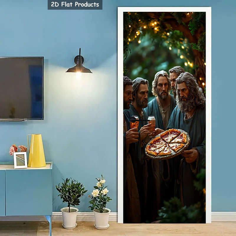 1pc 95.0x209.8cm Jesus Christian Themed Stickers