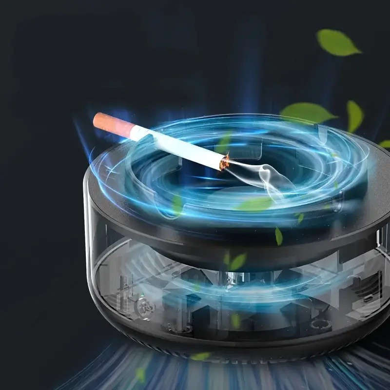 1pc A Battery-Powered Ashtray Designed for Home Use That Smartly Eliminates Secondhand Smoke And Od