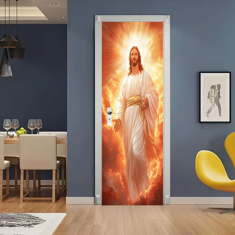 1pc 95.0x214.88cm Jesus Christian Themed Stickers