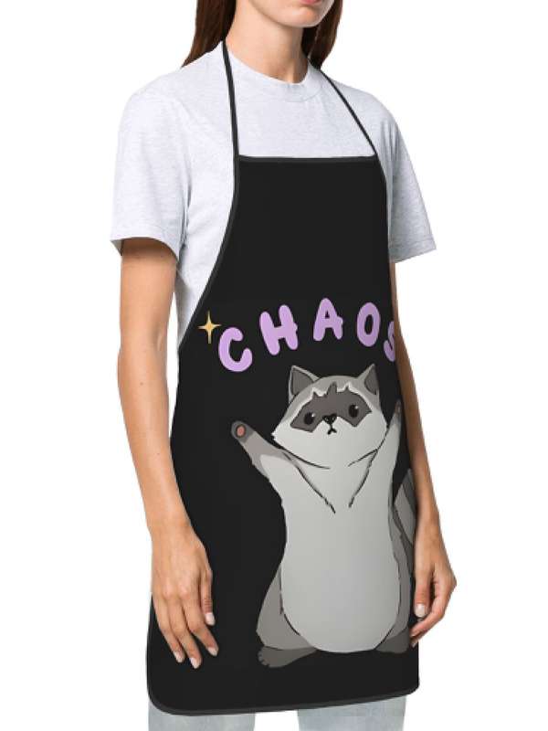 1pc Raccoon Chaos Creative Sdesign Kitchen Apron