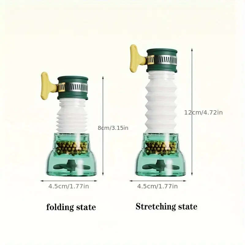 360° Rotatable Plastic Faucet Filter Spray Nozzle Anti-Splash Aerator Extension for Home Tap Water