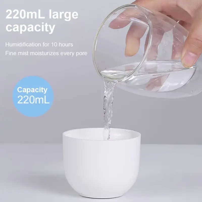 1pc Double Spray High Moisturizing Quiet Nano Spray Humidifier Perfume USB Power Supply 6.09oz Capac