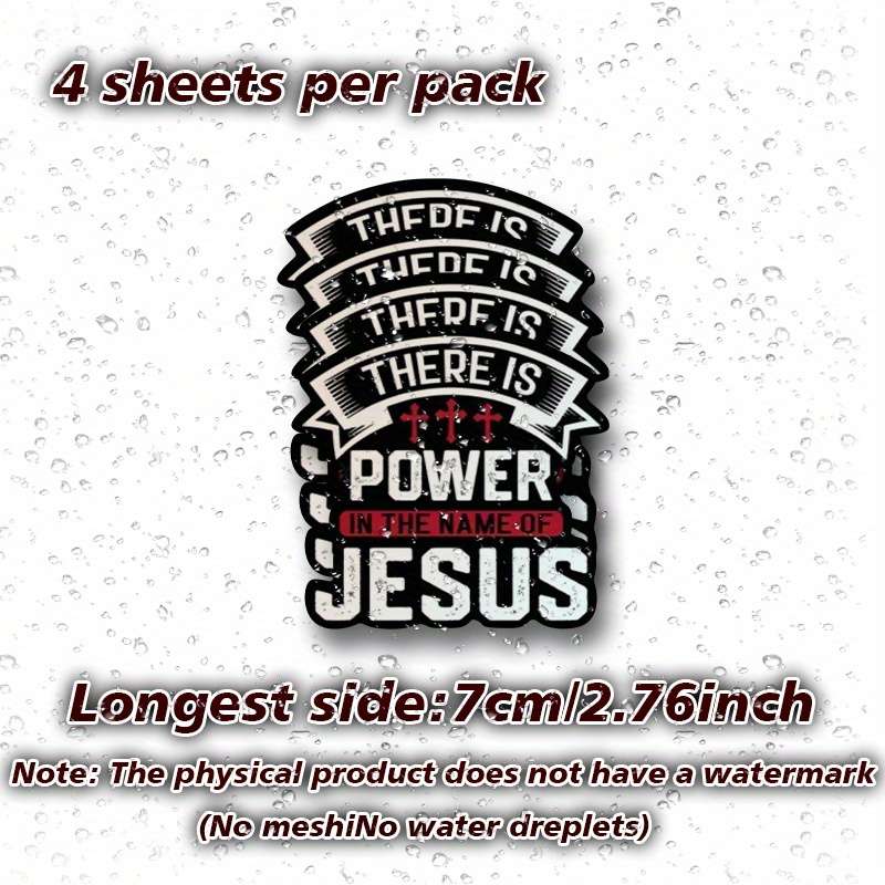 4pcs Jesus Christian Themed Stickers