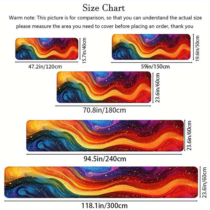 1Pc 24x94inch 60x240cm Floor Mat