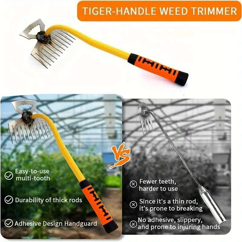 Heavy Duty Multi-Purpose Weeding Rake Tool