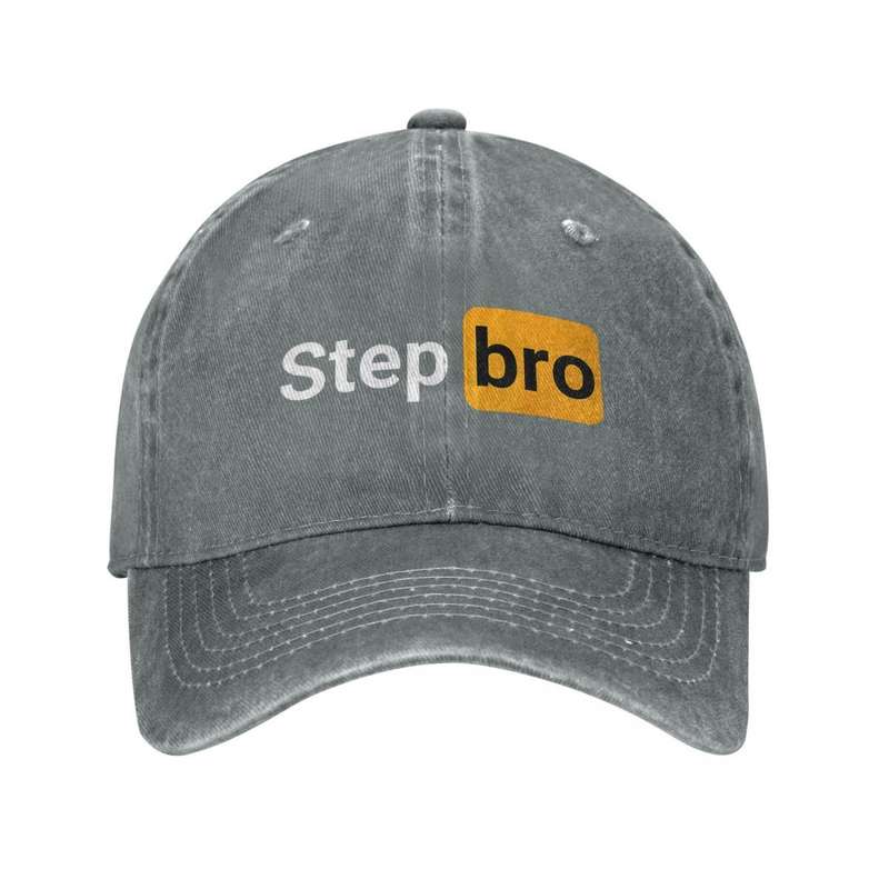1pc  Step Bro Funny Novelty Baseball Cap Distressed Denim-Style Adjustable Snapback Ligh