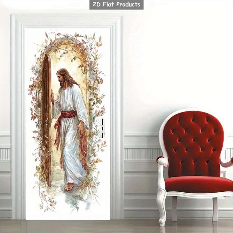 1pc 95.0x214.88cm Jesus Christian Themed Stickers