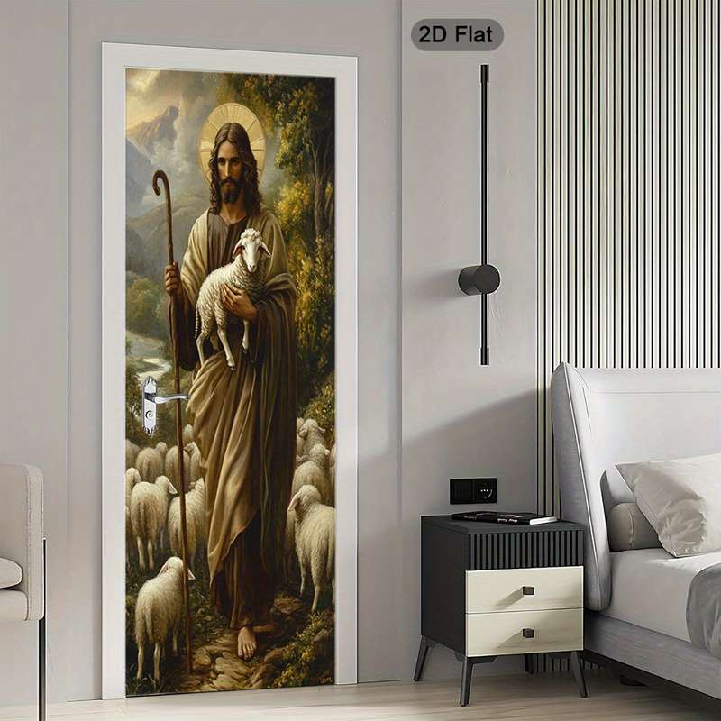 1pc 30.3x78.7 inches   77x200 cm   Jesus Christian Themed Stickers