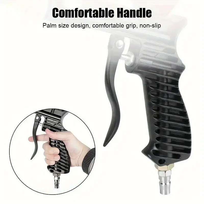 1pc Air Compressor Sandblasting Gun Kit Handheld Sandblaster Suitable for Metal Wood and Glass Porta