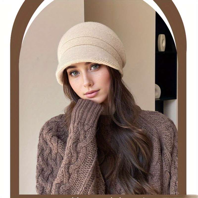 1pc Hat Women Autumn and Winter Seasonal Warm Bucket Fisherman Hat Showing Small Face Covering Face