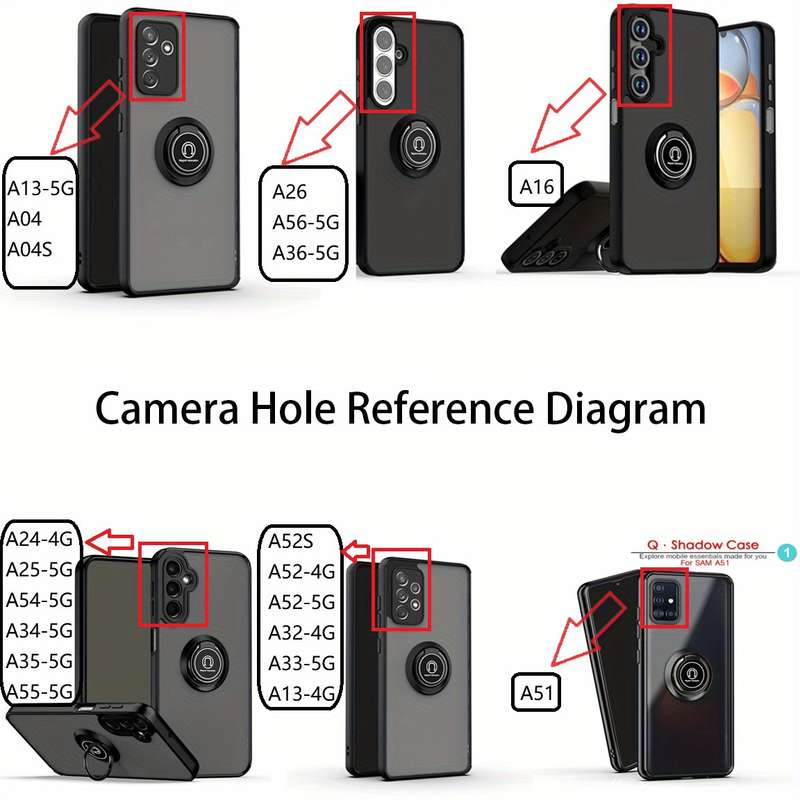 1pc Black For Samsung Galaxy A52 Phone Cases