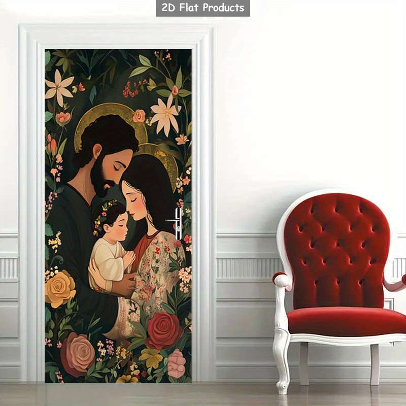 1pc 95.0x209.8cm Jesus Christian Themed Stickers